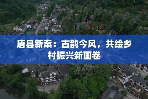 唐县新案：古韵今风，共绘乡村振兴新画卷