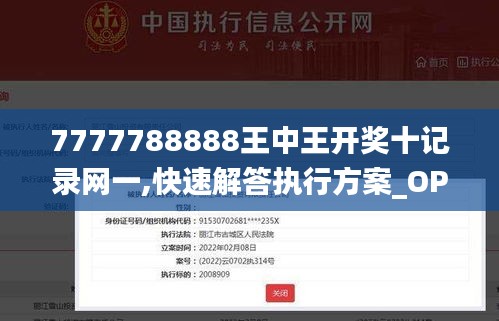 7777788888王中王开奖十记录网一,快速解答执行方案_OP9.777