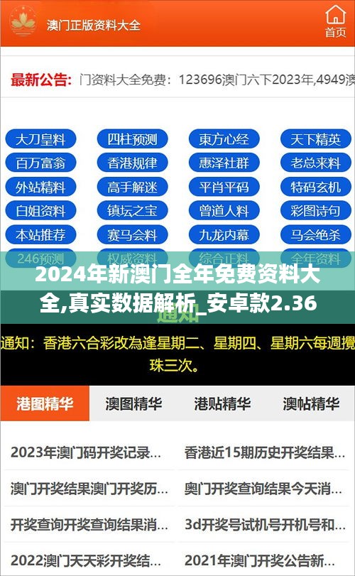 2024年新澳门全年免费资料大全,真实数据解析_安卓款2.363-1