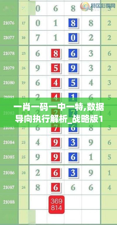 一肖一码一中一特,数据导向执行解析_战略版15.992-3