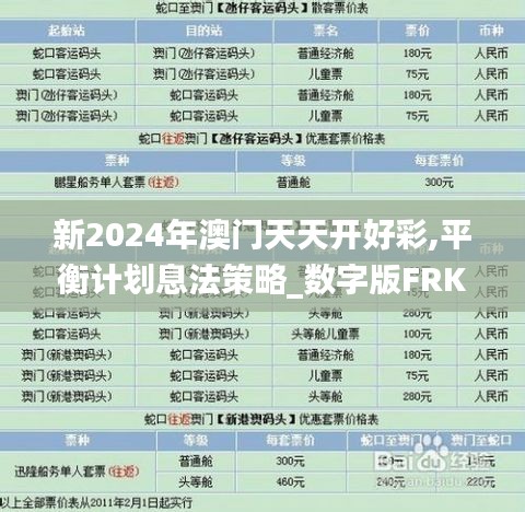 新2024年澳门天天开好彩,平衡计划息法策略_数字版FRK95.529