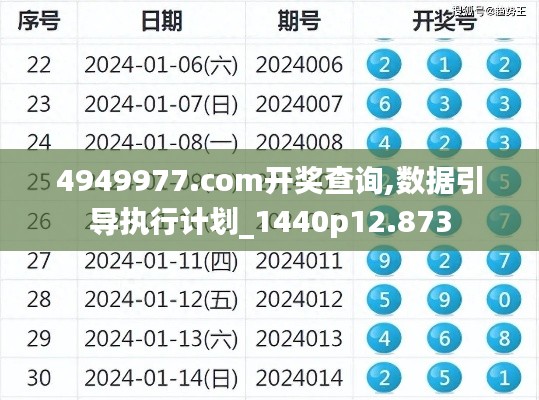 4949977.соm开奖查询,数据引导执行计划_1440p12.873