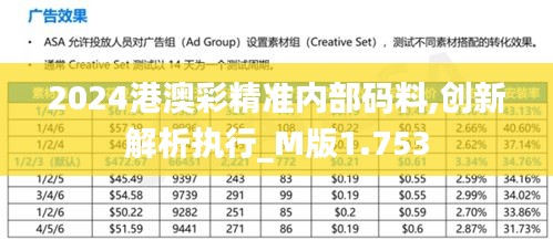 2024港澳彩精准内部码料,创新解析执行_M版1.753