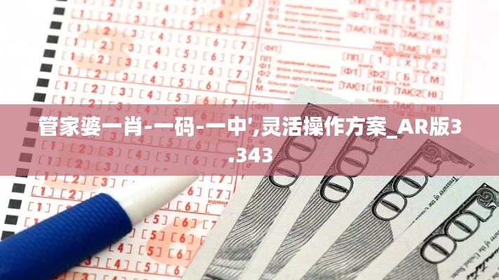 管家婆一肖-一码-一中′,灵活操作方案_AR版3.343