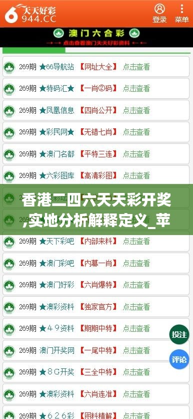香港二四六天天彩开奖,实地分析解释定义_苹果1.363