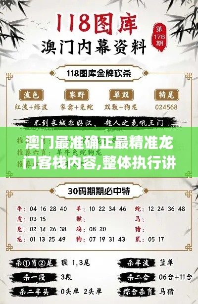 澳门最准确正最精准龙门客栈内容,整体执行讲解_钻石版5.713