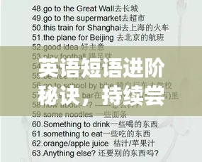英语短语进阶秘诀，持续尝试与改善之道