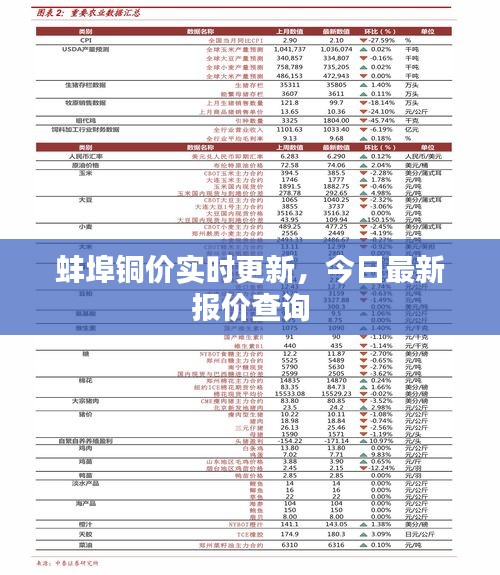 蚌埠铜价实时更新，今日最新报价查询