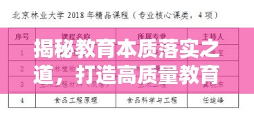 揭秘教育本质落实之道，打造高质量教育环境的关键策略